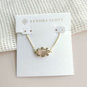Kendra Scott Gold Genevieve Luster Plated Pink Cat's Eye Glass Necklace